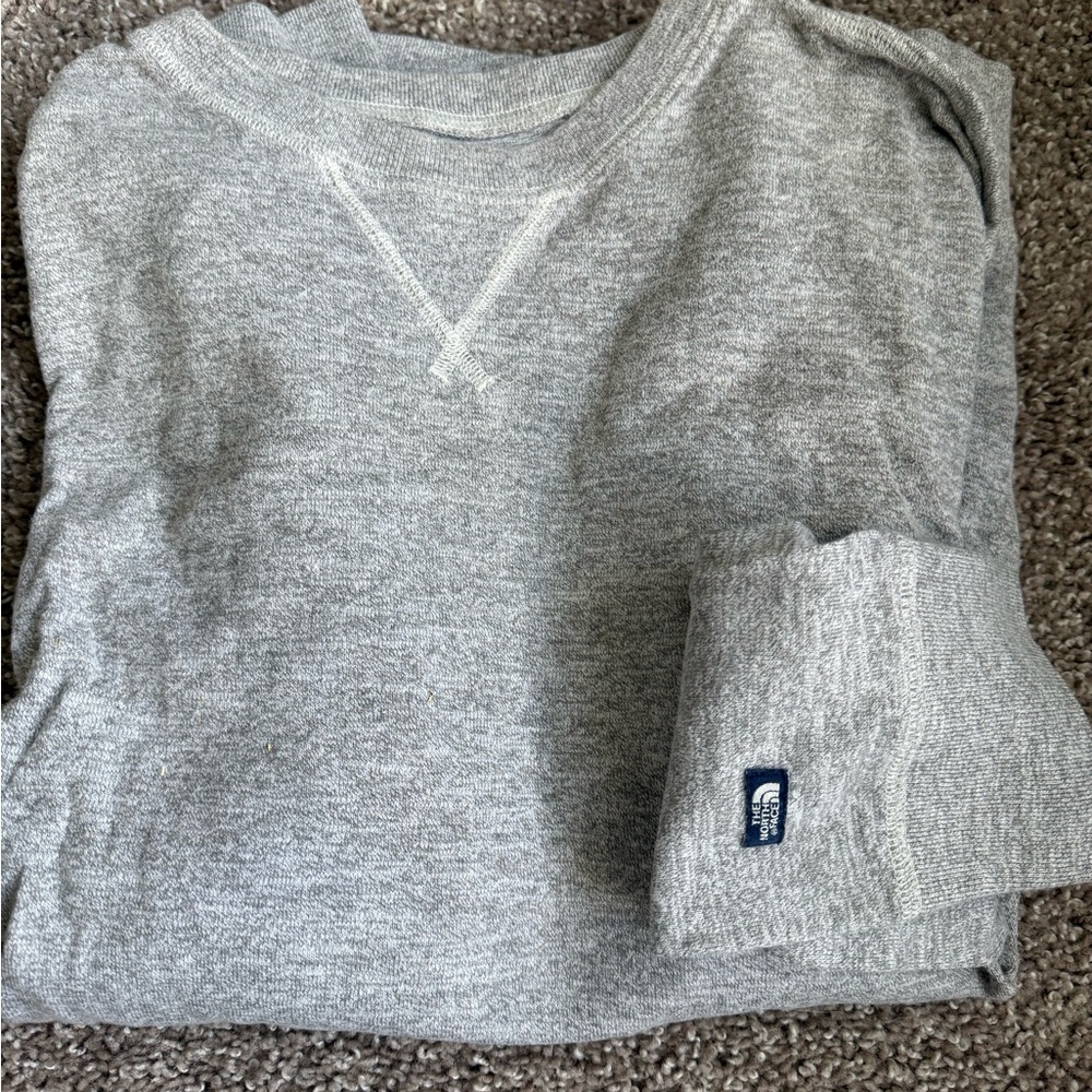 The North Face Men's Heather Gray Crewneck Sweater